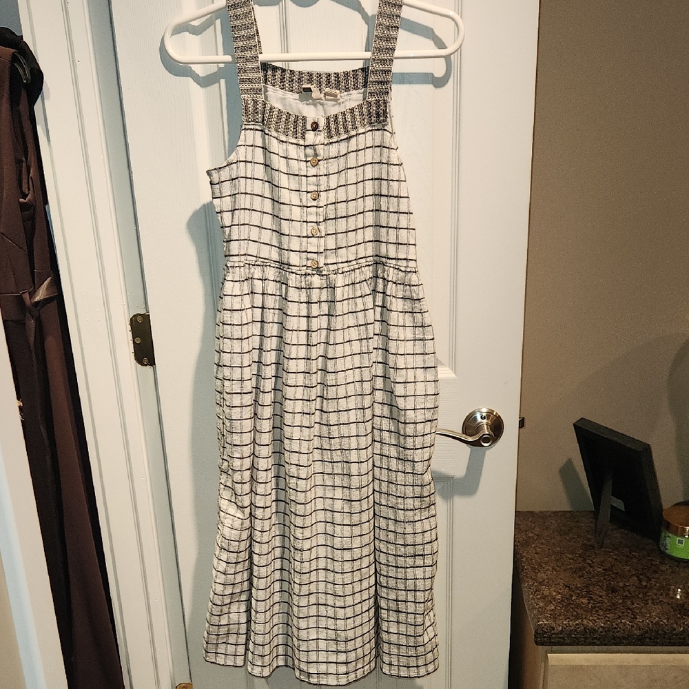 Roxy Womens Dress in Black and White Checkered